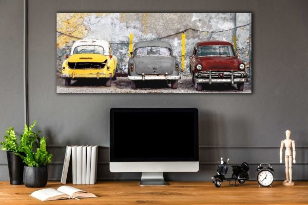 Картина Ретро автівки 125x50 см Styler GL-02032 
