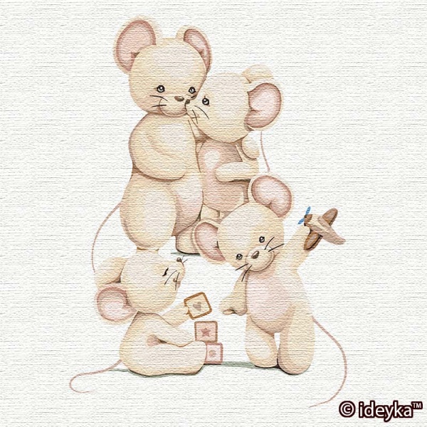 Картина по номерам Счастливая семья Идейка 