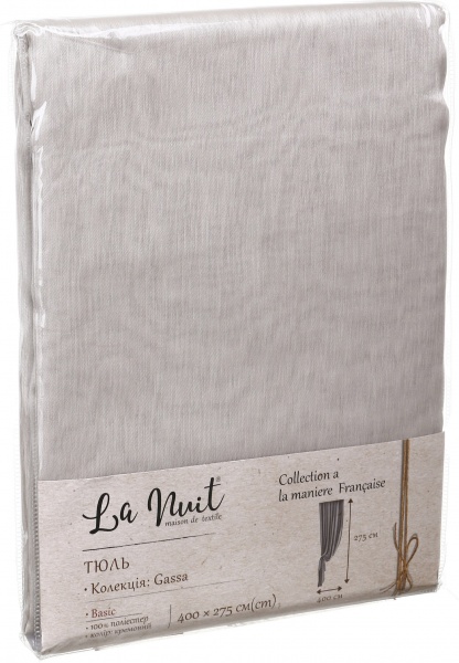 Тюль Gassa кремовий 400х275 см La Nuit 