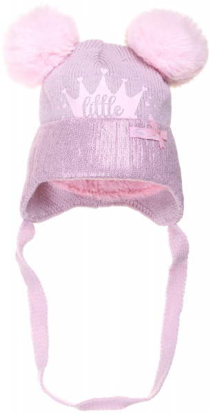 Шапочка дитяча для дівчинки Kraft+ р.42-44 рожевий 1740 