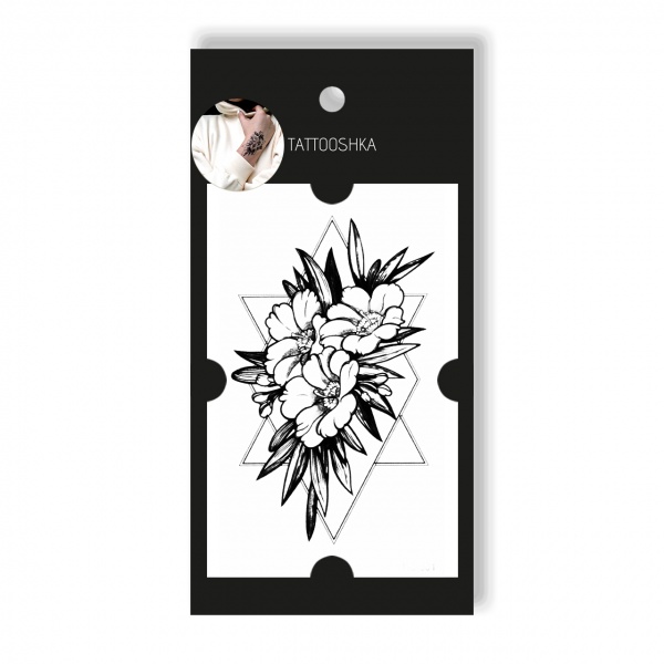 Тимчасове татуювання Tattooshka Квіти у графіці HC-301
