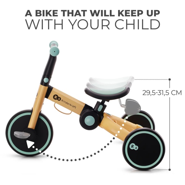 Велосипед детский Kinderkraft 3 в 1 4TRIKE Sunflower Blue желтый KR4TRI22BLU0000 