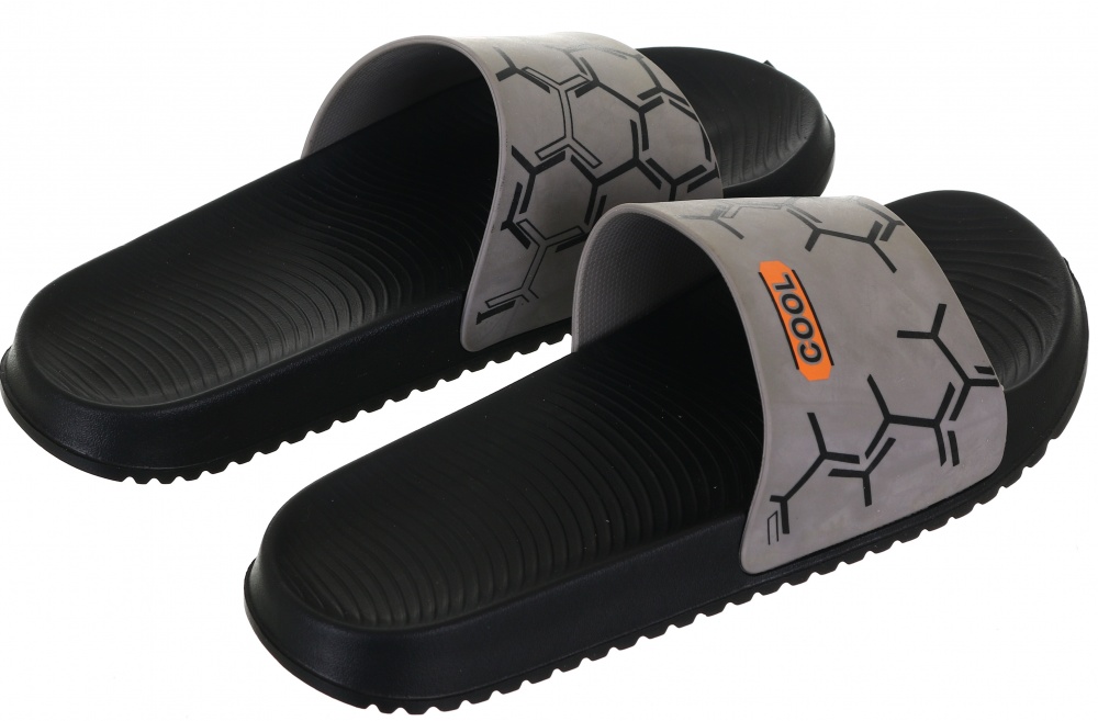 Шлепанцы унисекс Shantou р.39 серо-черный (ls-0221)
