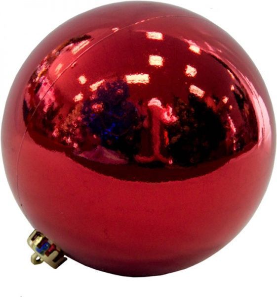 Куля пластикова Девілон d150 однотонна глянцева червоний