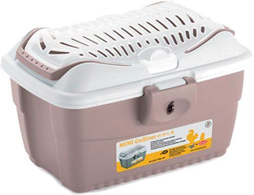 Переноска Stefanplast Mini Gulliver 40х30х24 см білий/ніжно-рожевий