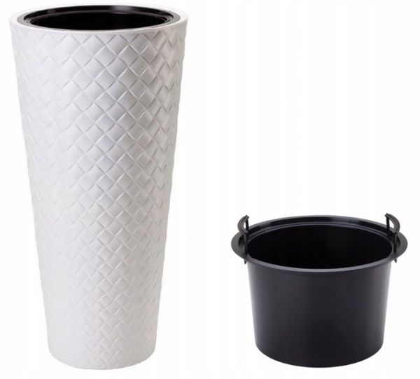 Горщик пластиковий Form Plastic Маката Слім-30 круглий 25л білий (2830-011) 