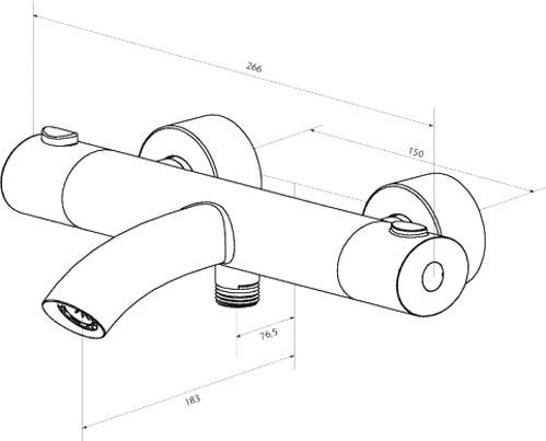 Смеситель для ванны AM.PM Sense F7550000