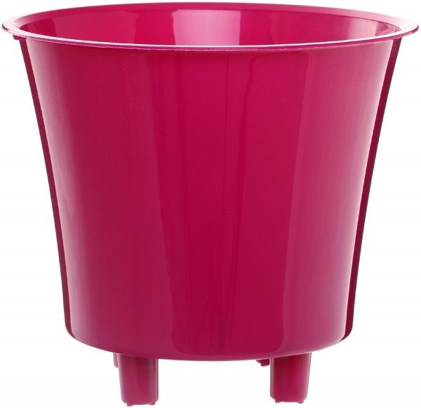 Горшок пластиковый Santino Арте круглый 3,5 л бело-лиловый 