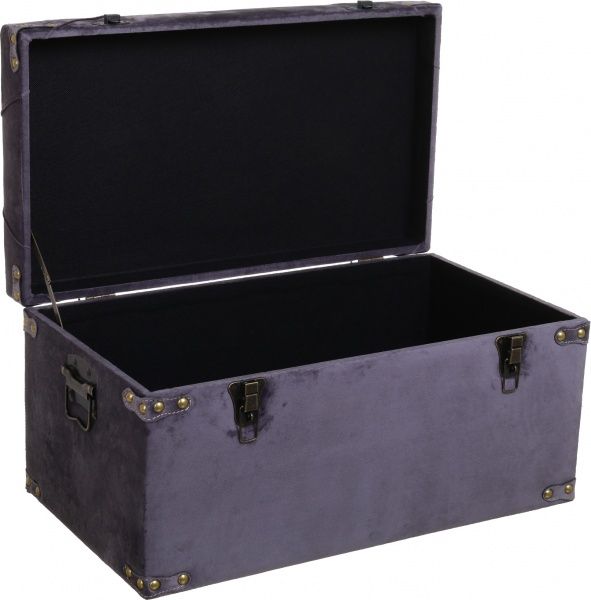 Скриня-пуф Art&Crafts Велюр 64х35х33 см темно-сірий 