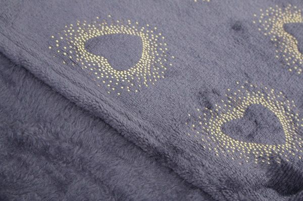 Плед Basic Shine Hearts 200x220 см синий La Nuit 