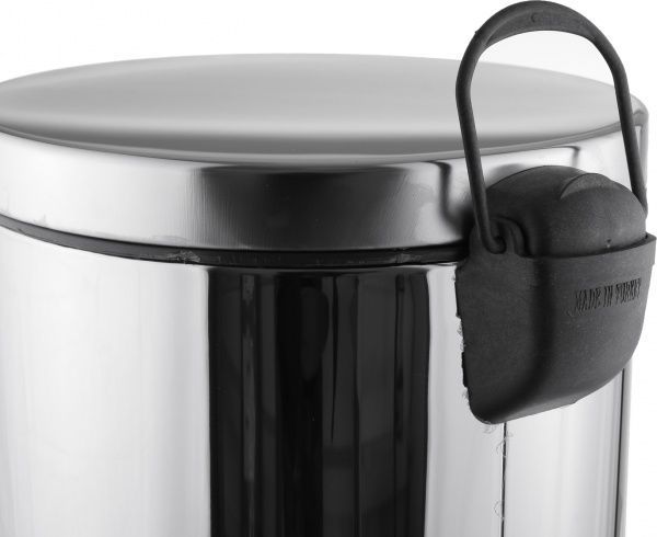 Відро для сміття EforMetal з педаллю 16 л срібний 406