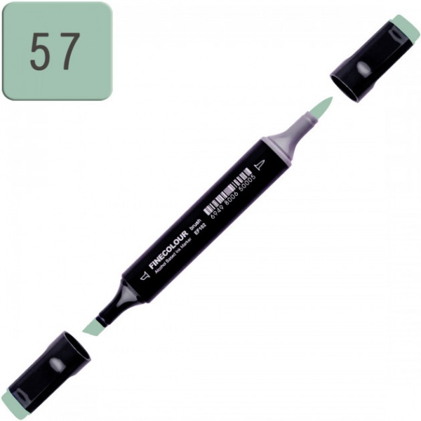 Маркер спиртовой FINECOLOUR EF102-57 серебристый зеленый 