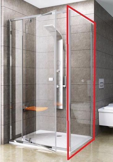 Душевая стенка Ravak неподвижная PPS -100 Белая TRANSPARENT