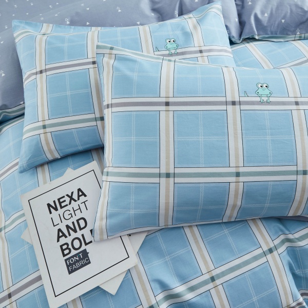 Комплект постільної білизни Tiles 2 блакитний La Nuit 