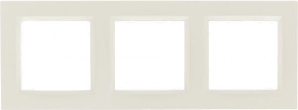 Рамка трехместная Simon SIMON10 универсальная кремовый CR3/41