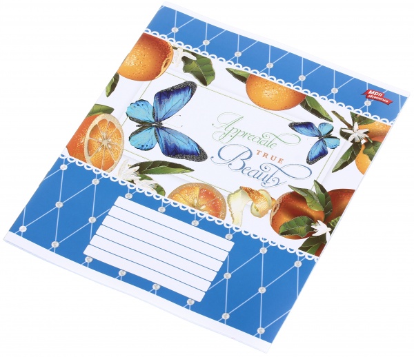 Тетрадь школьная с глитером 18 листов в клеточку в ассортименте Мечты сбываются