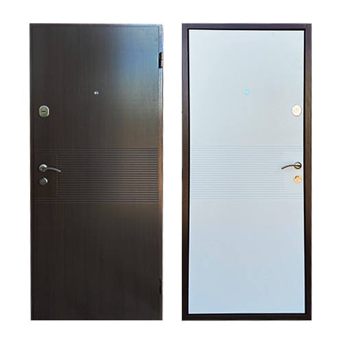 Двері вхідні Фортеця венге темний / білий 2050x960 мм праві