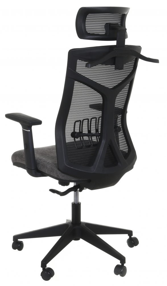 Кресло офисное Центр Меблів Тонго 64,5х70х124 см серый/черный