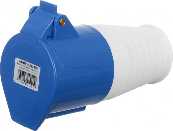 Розетка силовая переносная с заземлением UP! (Underprice) 2p+PE (223) 220В 32А IP44 серый