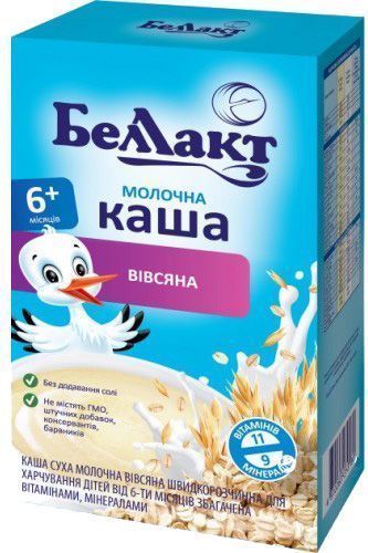 Каша молочная Беллакт от 6 месяцев вівсяна 200 г 