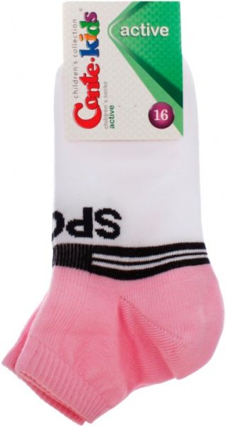 Носки детские Conte-Kids ACTIVE 311 13С-34СП р.16 белый светло-розовый 