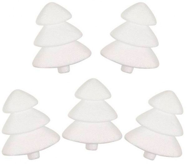 Набор заготовок Елочка 11.5 см 5 шт белый