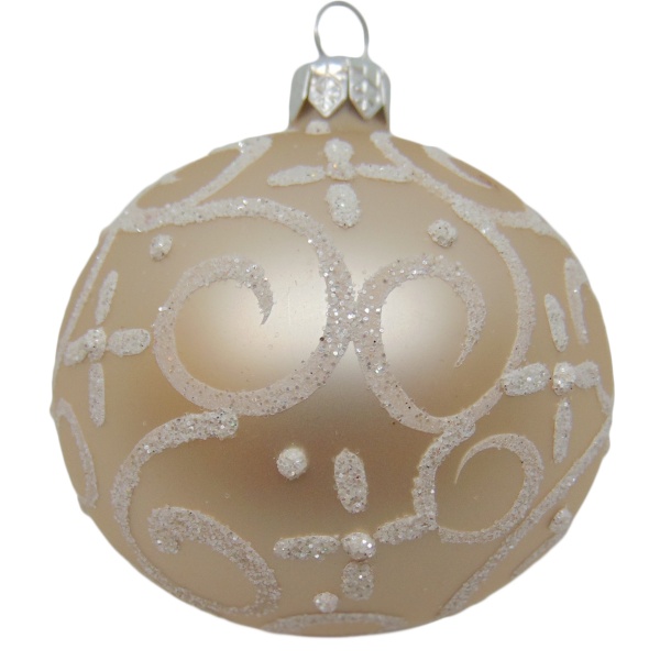 Куля новорічна d80 ніжність