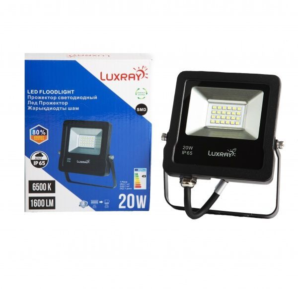 Прожектор светодиодный Luxray 20 Вт IP65 черный LXPAL6520