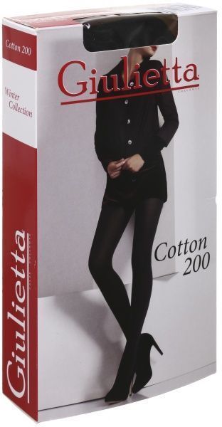 Колготки женские Giulietta COTONE 200 den nero р. 2 черный 