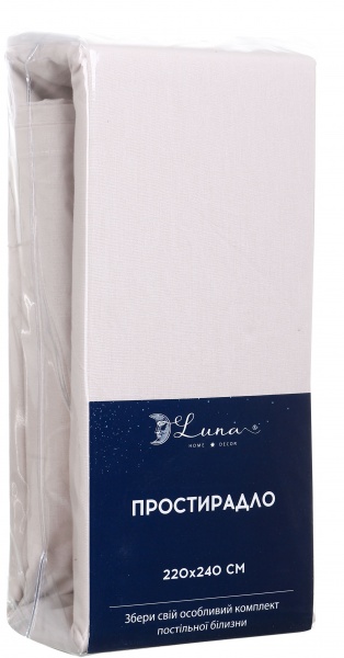 Простынь Meadow 220x240 см бежевый Luna 