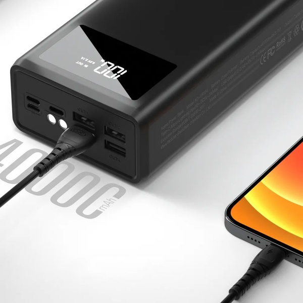 Внешний аккумулятор (Powerbank) Xo 40000 mAh black (PR124 40000mAh black) 