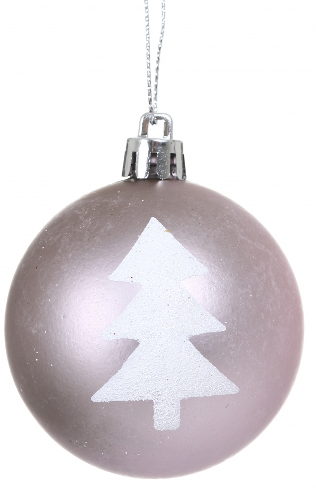 Набор елочных шаров Свежесть розово-бело-бирюзовый d 60 мм 30 шт./уп.