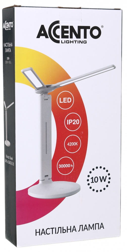 Настільна лампа Accento lighting 10 Вт білий LML-618AC42-B
