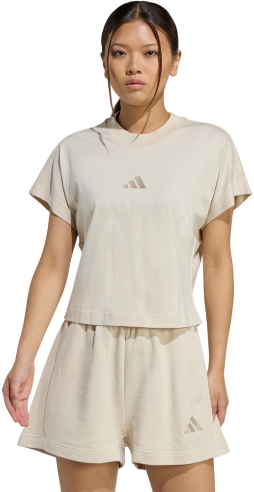 Футболка Adidas W ALL SZN TEE CRLI JY7811 р.L бежевый — фото 1