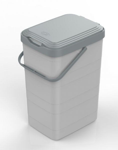 Ведро для мусора Mazzei 14 л серый