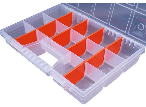 Органайзер для мелких деталей для метизов Prosperplast прозрачный (390x290x65) 14 секций (NORT16) 16