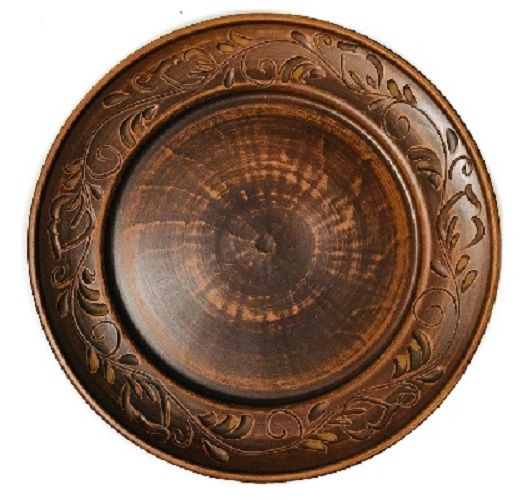 Блюдо для піци декороване 30 см Український гончарний посуд 