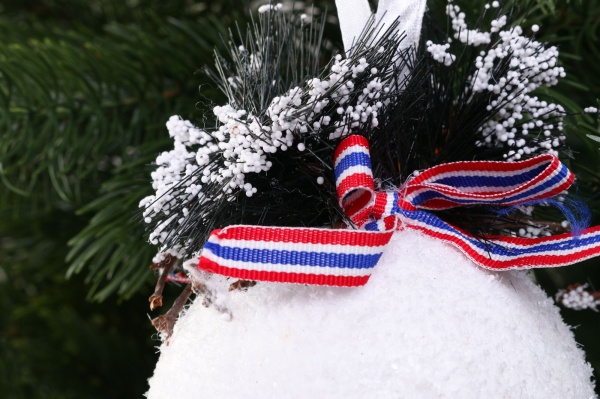 Куля новорічна з декором HF20Y1-06-10 d 100 мм білий