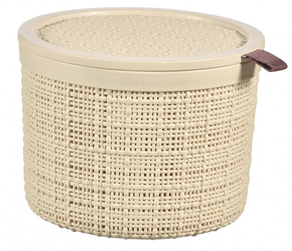Кошик для зберігання пластиковий Curver 245374 Jute 2 л кремовий 130x170x170 мм