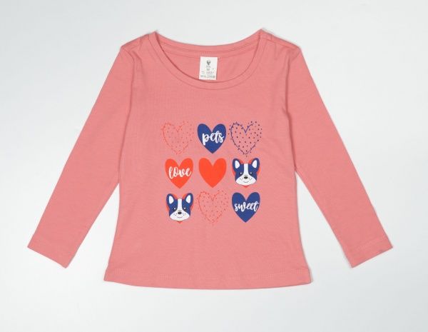 Джемпер для девочки Роза 210410 р.122 темно-коралловый 