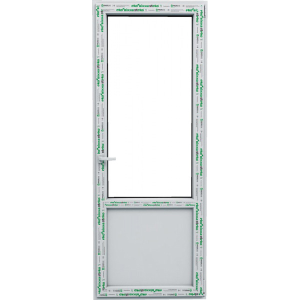 Двері металопластикові Steko білі з ручкою в комлекті 800x2100 мм праві 