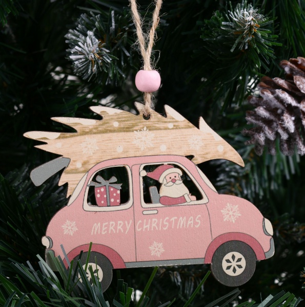 Декорація-підвіска рожева 8х1х10 см DH8047810 