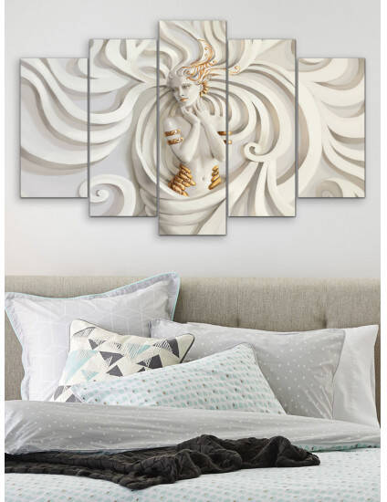 Картина модульна Картина модульна 5 частин Дівчина МК 50188 125x80 см ЕО226 