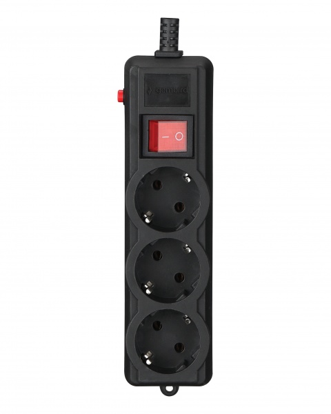 Сетевой фильтр Gembird SPG3-G-15B-PRO с заземлением 3 гн. черный 4,5 м SPG3-G-15B-PRO 