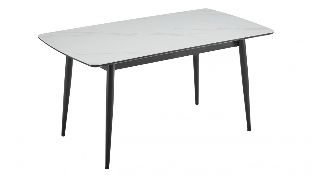 Стол обеденный Prestol Лейк 1200(1500)x800x750мм белый/черный