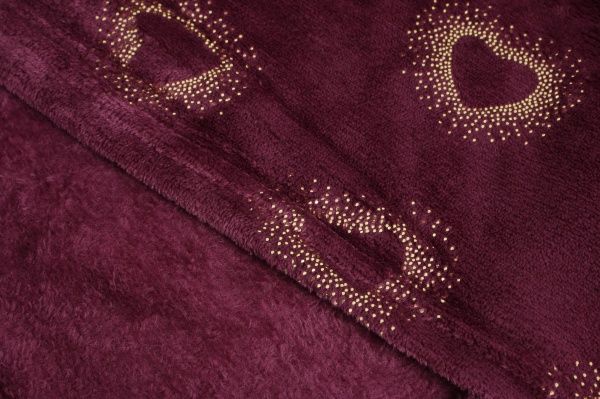 Плед Basic Shine Hearts 160x200 см Бордо La Nuit 