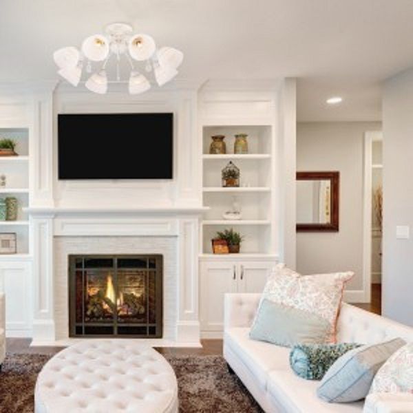 Люстра потолочная Strotskis Camilla 8x60 Вт E27 белый/золото 30156/8 