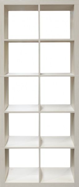 Стеллаж двухсторонний Inteo Кубус МИКС 2х5 (3D HDF) 792x1854x290 мм вудлайн кремовый 