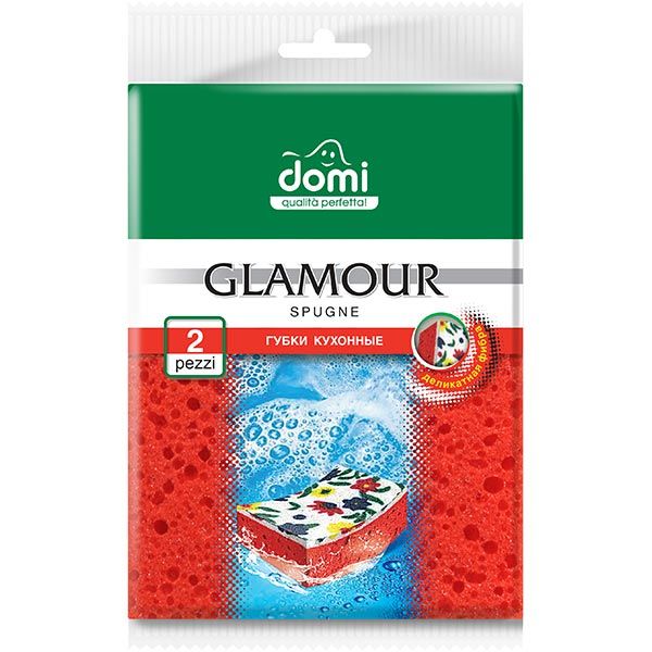 Губки кухонные Domi Гламур 2 шт