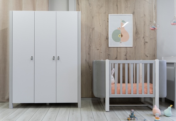 Ліжечко дитяче Veres Монако Велюр біло-сірий 05.3.1.212.17